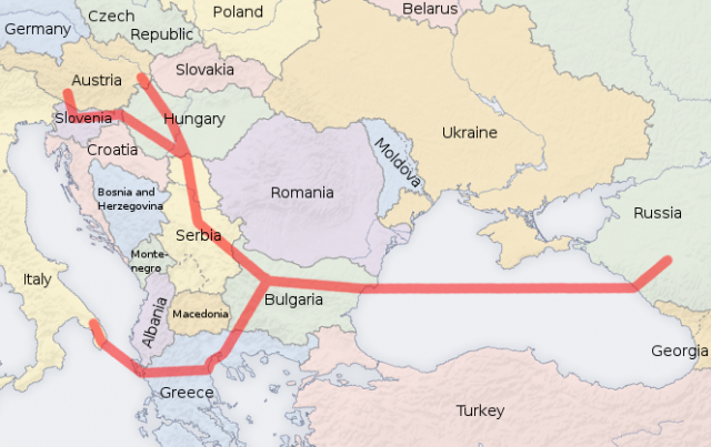 South Stream map