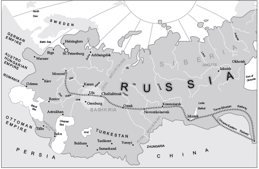 Bashkiria map Steinwedel Threads of Empire p 204