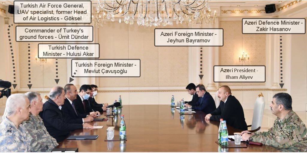 karabach turkse delegatie in baku bij aliev