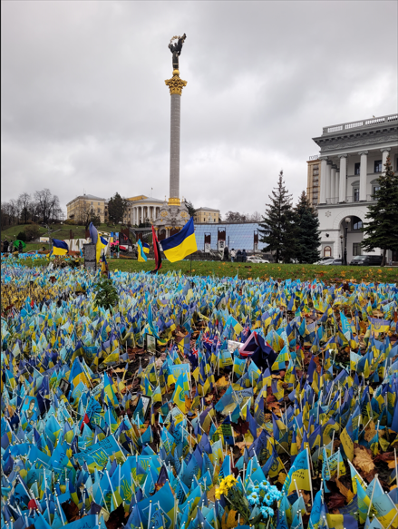 Kyiv vlaggetjes Majdan