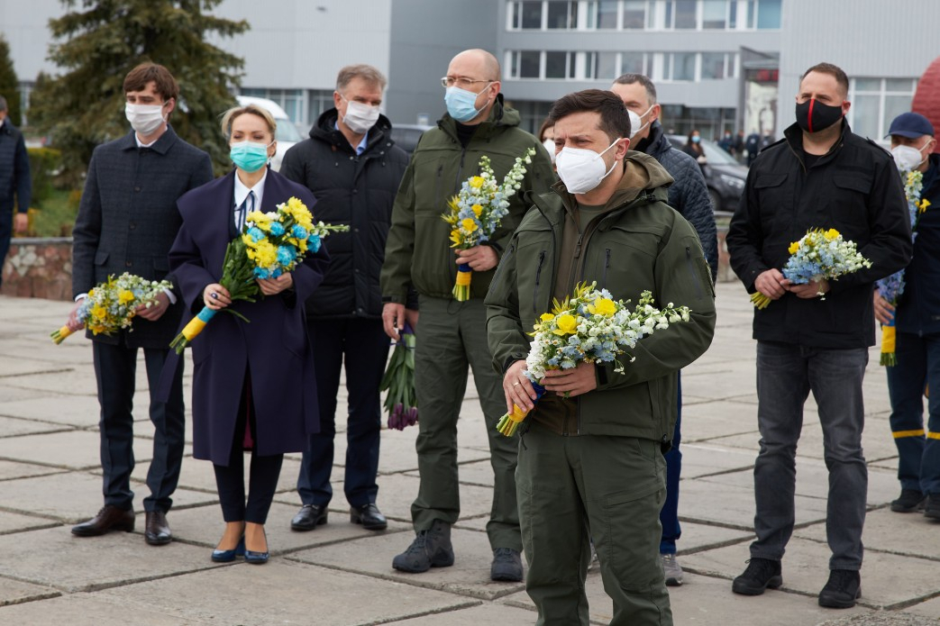 corona oekraine zelensky bezoekt tsjernobyl