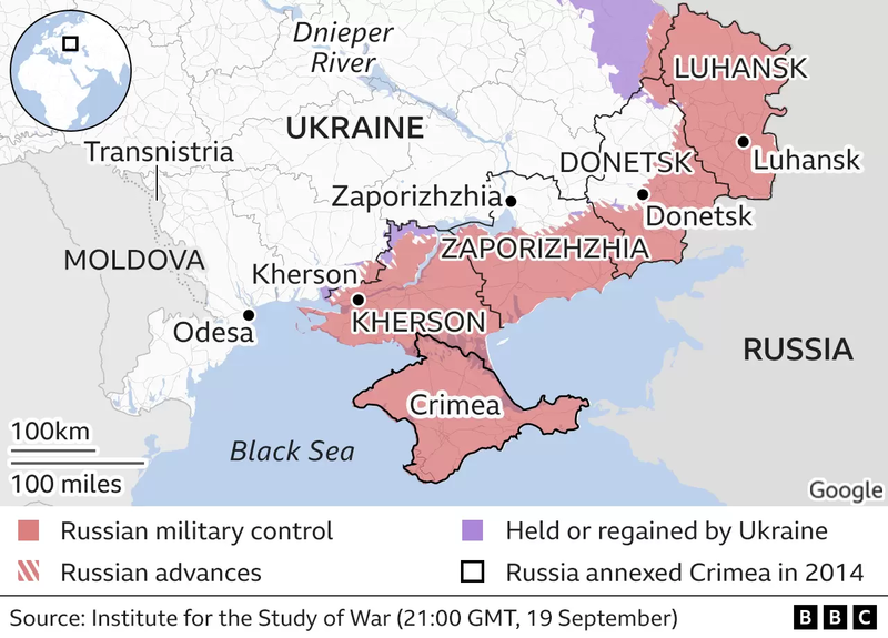 ukraine map of russian annexations