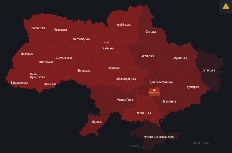 victory day map air alert ukraine