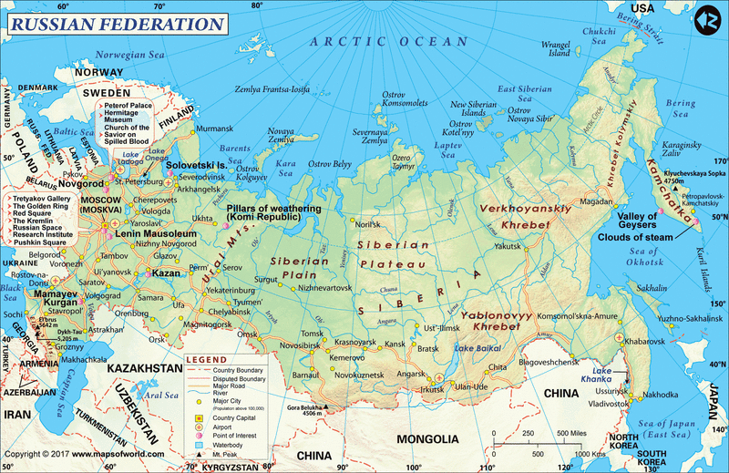 russia large map